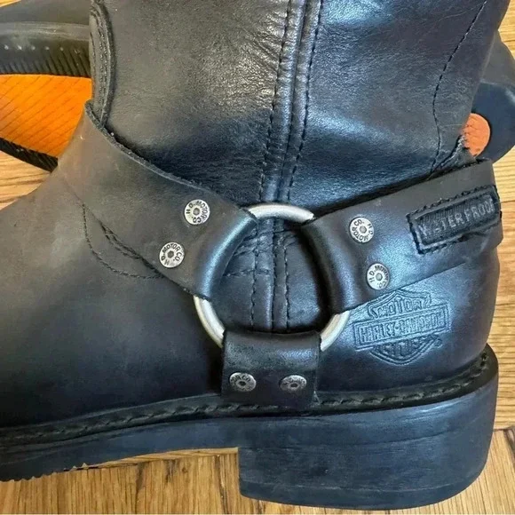 Men’s Harley-Davidson Hustin leather waterproof motorcycle boots size 10.5 - Picture 12 of 12